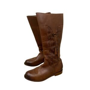 Corral, Women's Tan Leather Riding Boots, Size 7.5